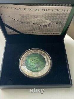 2016 $25 COOK ISLAND silver mother of pearl TRANS-SIBERIAN RAILWAY