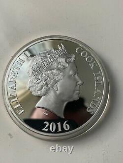 2016 $25 COOK ISLAND silver mother of pearl TRANS-SIBERIAN RAILWAY