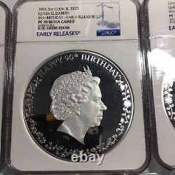2016 3 Oz. Silver Queen Elizabeth 90th Birthday. Your choice PCGS or NGC 70'S