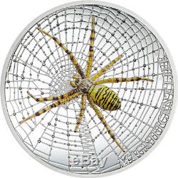 2016 $5 Cook Islands Magnificent Life WASP SPIDER Proof 999 1oz SILVER COIN