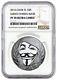 2016 Cook Islands 1 oz. 999 Silver Guido Guy Fawkes Mask NGC PF70 ANONYMOUS pcgs