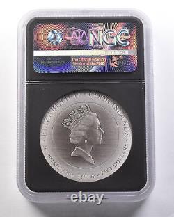 2016 Cook Islands 2 Dollars Silver Gods Of Olympus Zeus MS70 Antiqued NGC 7864