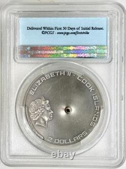 2016 Cook Islands $2 Tamdakht Meteorite First Strike PCGS MS69 with COA AND BOX