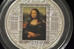 2016 Cook Islands $20 Masterpieces of Art Da Vinci Mona Lisa 3oz Silver Coin