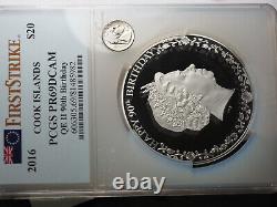 2016 Cook Islands 3 Ounce. 999 Silver Qe II 90th Birthday Pcgs Pf 69 Deep Cameo