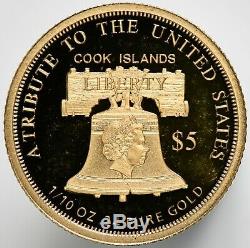 2016 Cook Islands $5 1/10 oz. 24 Fine Gold Coin