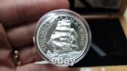 2016 Cook Islands $5 Great Tea Race 1 oz Silver Proof with Box & COA Limited 1500