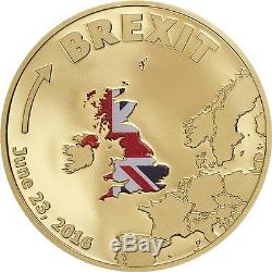 2016 Cook Islands BREXIT United Kingdom June 23, 2016 $20 1/10oz Gold Coin color