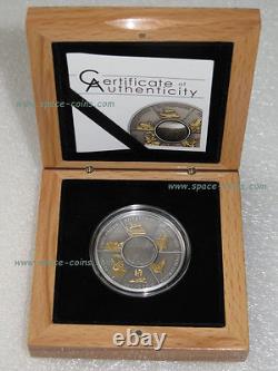 2016 Cook Islands, Includes Material of All 6 Space Shuttles! $5 Silver Antique