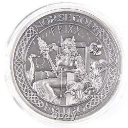 2016 Cook Islands Norse Gods Frigg 2 oz. 999 Fine Silver $10 Antiqued Coin COA