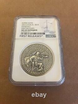 2016 Cook Islands Norse Gods Heimdall 2 oz Silver coin NGC MS 69