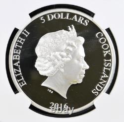 2016 Cook Islands S$5 Dollars Great Tea Race of 1866 Silver 150th Ann NGC PF69UC