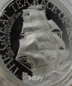 2016 Cook Islands The Great Tea Race of 1866 150th Anniversary 2 Oz coin