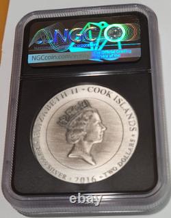 2016 Cook Islands ZEUS NGC MS70 2oz. 999 Silver Gods of Olympus 1,000 Minted