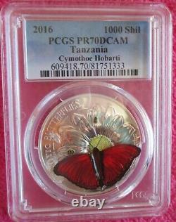 2016, Exotic Butterlies 3d Pcgs, Pr-70 Dcam, 1 Oz. Silver, 2500 Minted, Rare