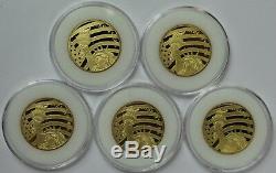 2016 Gold $25 Cook Islands Proof 1/2 oz. 24 Pure PF Cameo Liberty Bell