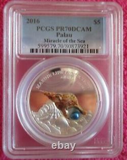 2016, Miracle Of The Sea, Pcgs, Pr-70 Dcam, 1 Oz. Silver, 2500 Minted, Rare