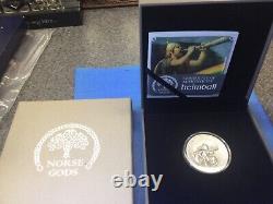 2016 Norse Gods Heimdall 2oz Silver Antique Finish Cook Islands