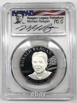 2016 Ronald Reagan Black Proof 1 oz Palladium Cook Islands $250 PCGS PR-70 DCAM