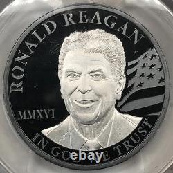2016 Ronald Reagan Black Proof 1 oz Palladium Cook Islands $250 PCGS PR-70 DCAM