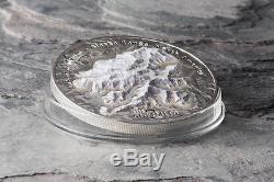 2016 SEVEN SUMMITS DENALI 5 oz. 999 Silver Coin 25$ Cook Islands