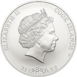 2016 SEVEN SUMMITS DENALI 5 oz. 999 Silver Coin 25$ Cook Islands