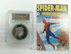 2017 1OZ Silver Coin Marvel Spider-Man Homecoming PCGS PR69 DCAM K441