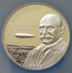2017 $20 Cook Island Graf Zeppelin 100th Anniversary 3 Oz Silver NGC PF69 UC