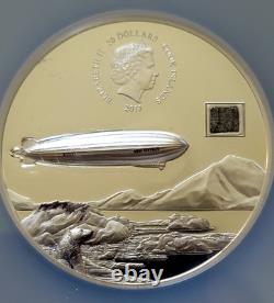 2017 $20 Cook Island Graf Zeppelin 100th Anniversary 3 Oz Silver NGC PF69 UC