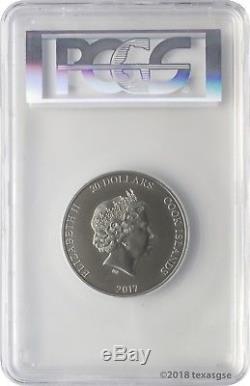 2017 $20 Cook Islands Quetzalcoatl 3oz. 999 Silver Antiqued Coin PCGS MS69 FD