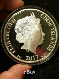 2017 $25 Cook Islands Year of the Rooster Limited Mintage of 888 5 oz 999 Silver