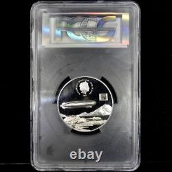 2017 3 Oz Silver Coin? Pcgs Pr-69? Graf Zeppelin Cook Islands $20 Fdoi 1st Day