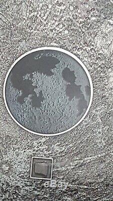 2017 3 Oz Silver MOON EARTH SATELLITE Meteorites Coin $20 Cook Island