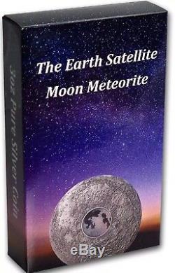 2017 3 Oz Silver MOON EARTH SATELLITE Meteorites Coin $20 Cook Island