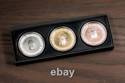 2017 $5 Cook Islands SCARAB SELECTION III PROOF Gilded 3 oz Silver Coin Set