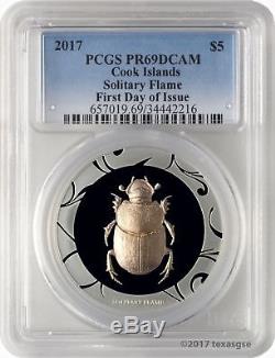 2017 $5 Cook Islands Scarab Selection 2 3-Coin Silver Proof Set PCGS PR69DCAM FD