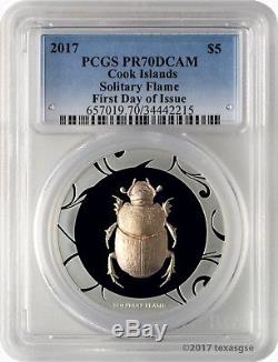 2017 $5 Cook Islands Scarab Selection 2 3-Coin Silver Proof Set PCGS PR70DCAM FD