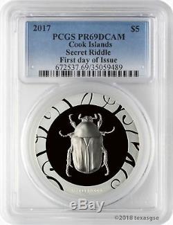2017 $5 Cook Islands Scarab Selection 3 3-Coin Silver Proof Set PCGS PR69DCAM FD
