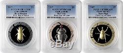 2017 $5 Cook Islands Scarab Selection 3 Coin Silver Proof Set PCGS PR70DCAM FD