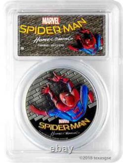 2017 $5 Cook Islands Spider-Man Homecoming 1oz. 999 Silver Coin PCGS PR69DCAM FD