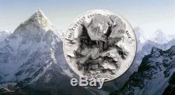 2017 5 Oz HIGH RELIEF Silver MT. EVEREST The Seven Summits Coin