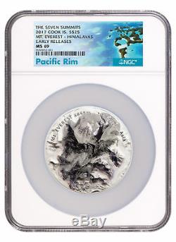 2017 CI 7 Summits Everest Ult High Relief 5 oz Silver $25 NGC MS69 ER SKU50386