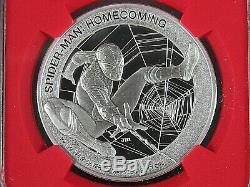 2017 Cook Isl, Spiderman Homecoming NGC Pf 70 Ucam Mercanti Signed FR