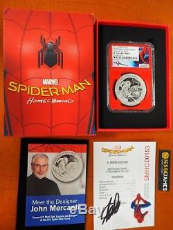 2017 Cook Islands 1 Ounce Silver Spiderman Ngc Pf70 First Day Mercanti Stan Lee