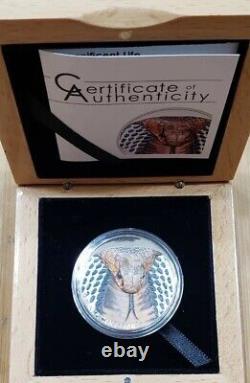 2017 Cook Islands 1 oz Magnificent Life Cobra Silver Proof $5 Coin with OGP, COA