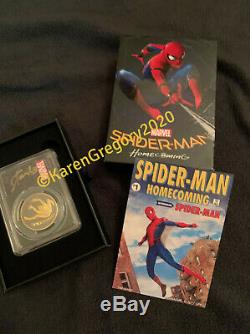 2017 Cook Islands 1oz. $200 Gold CoinStan Lee Spider-Man Limited Edition
