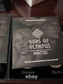 2017 Cook Islands $2 2oz Silver Gods of Olympus Gem Antiqued Full set! All 12