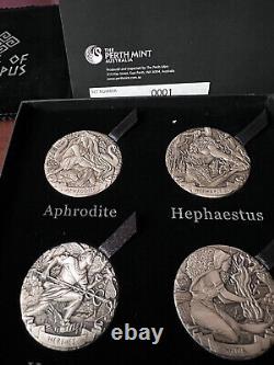 2017 Cook Islands $2 2oz Silver Gods of Olympus Gem Antiqued Full set! All 12