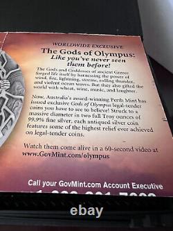 2017 Cook Islands $2 2oz Silver Gods of Olympus Gem Antiqued Full set! All 12