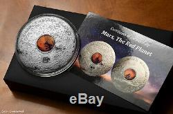 2017 Cook Islands $20 3 oz silver The RED PLANET coin with meteorite insert